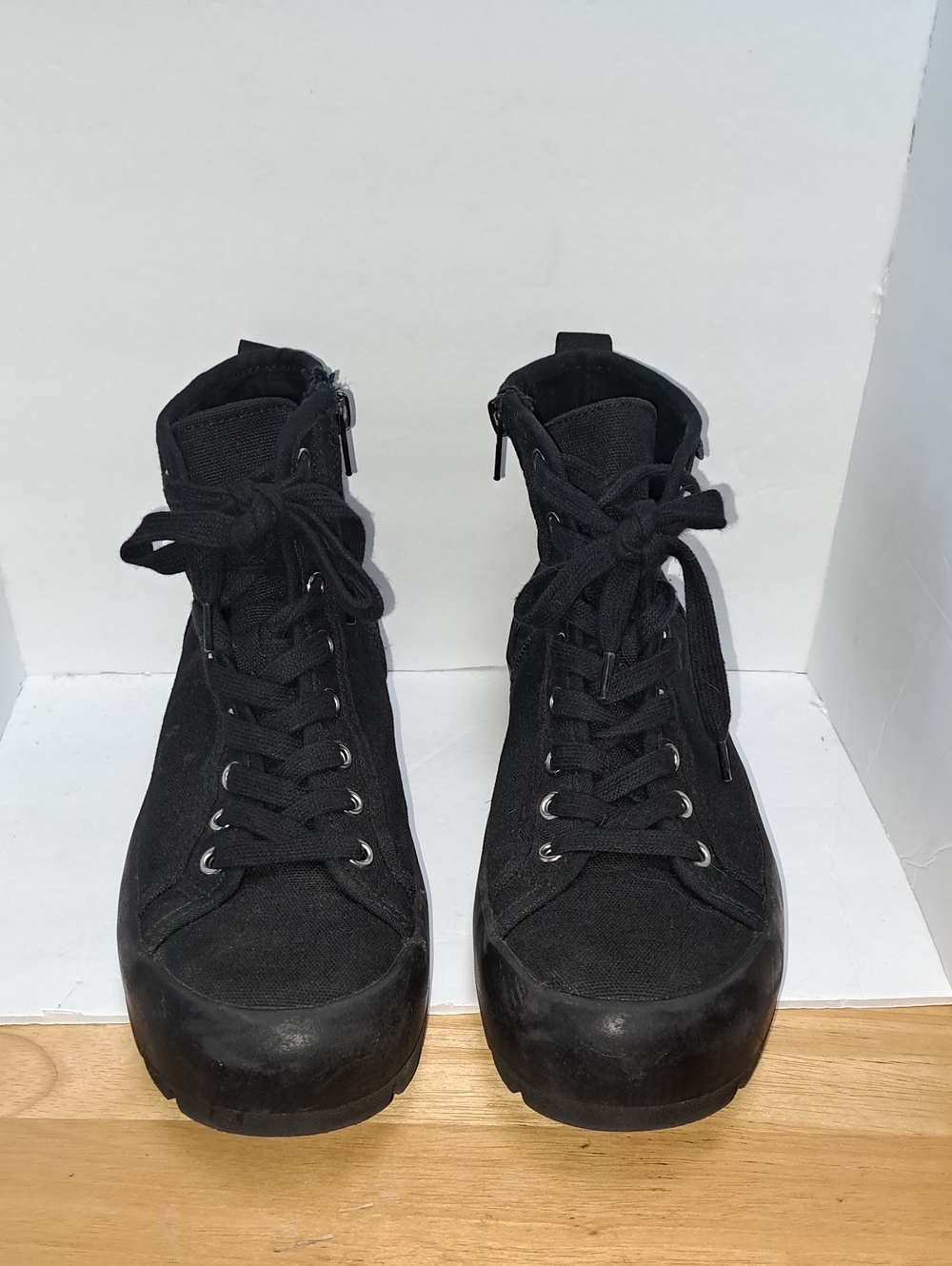 Steve Madden Black High-Top Platform Sneakers